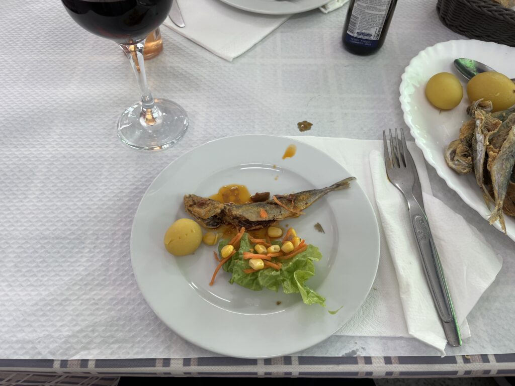 Mackerel at restaurant Aviao